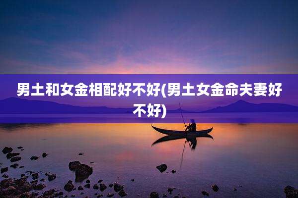 男土和女金相配好不好(男土女金命夫妻好不好)