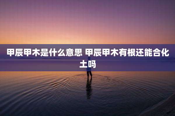 甲辰甲木是什么意思 甲辰甲木有根还能合化土吗