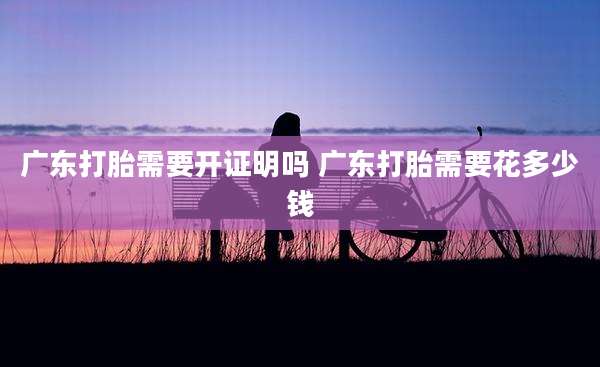 广东打胎需要开证明吗 广东打胎需要花多少钱