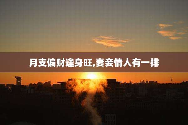 月支偏财逢身旺,妻妾情人有一排