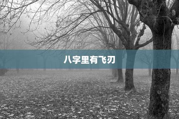 八字里有飞刃