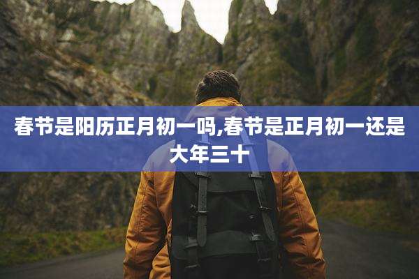 春节是阳历正月初一吗,春节是正月初一还是大年三十