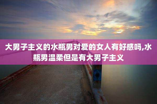 大男子主义的水瓶男对爱的女人有好感吗,水瓶男温柔但是有大男子主义