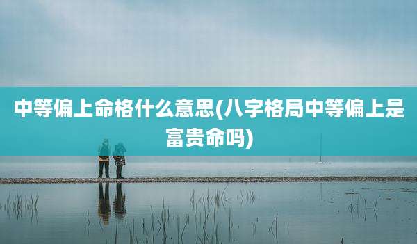 中等偏上命格什么意思(八字格局中等偏上是富贵命吗)