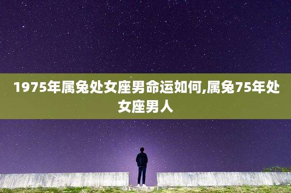 1975年属兔处女座男命运如何,属兔75年处女座男人