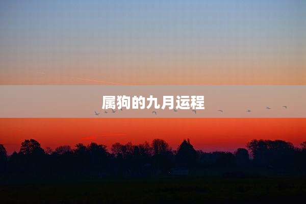 属狗的九月运程