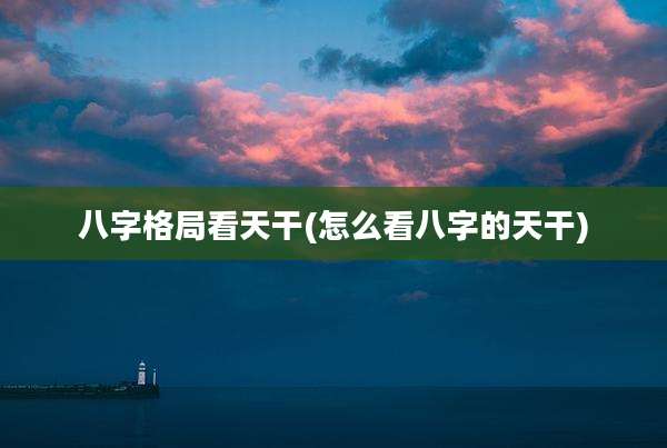 八字格局看天干(怎么看八字的天干)