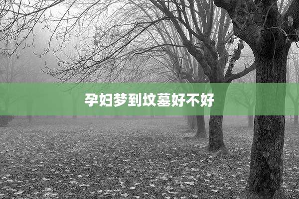 孕妇梦到坟墓好不好