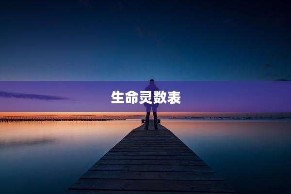 生命灵数表