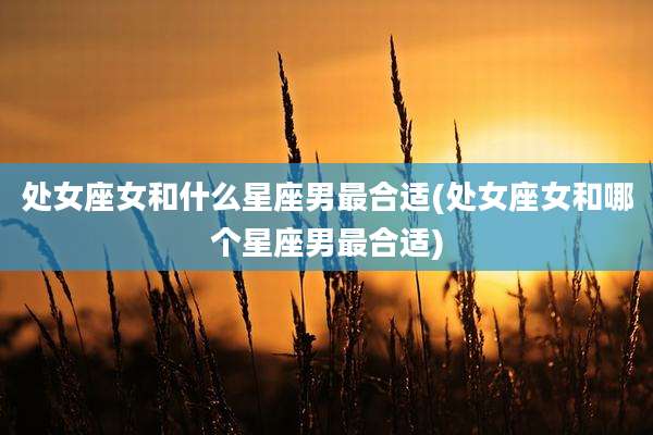 处女座女和什么星座男最合适(处女座女和哪个星座男最合适)