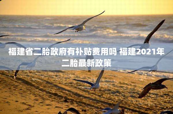 福建省二胎***有补贴费用吗 福建2021年二胎最新政策
