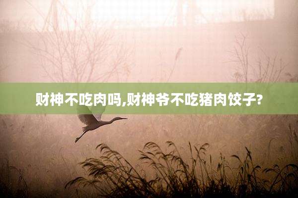 财神不吃肉吗,财神爷不吃猪肉饺子?