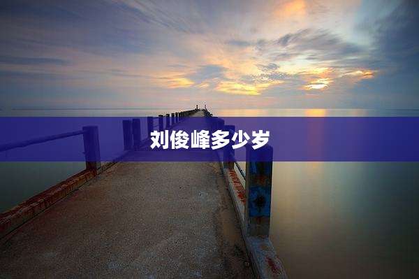刘俊峰多少岁