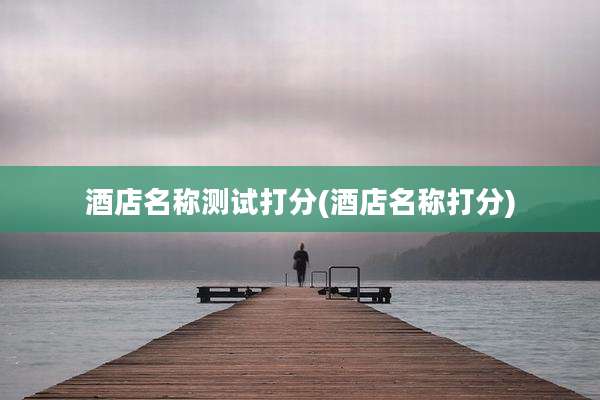 酒店名称测试打分(酒店名称打分)