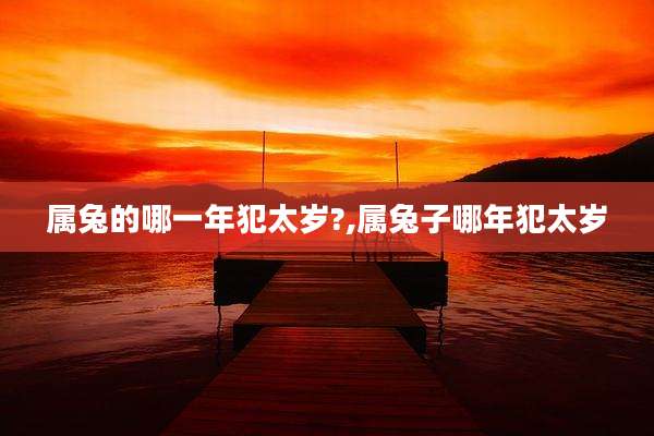 属兔的哪一年犯太岁?,属兔子哪年犯太岁