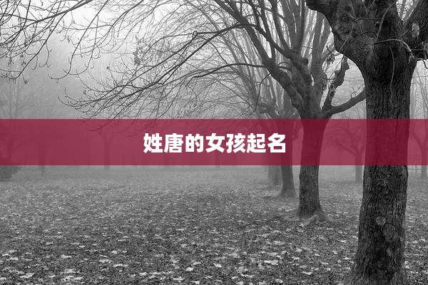 姓唐的女孩起名