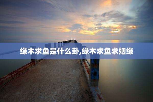 缘木求鱼是什么卦,缘木求鱼求姻缘