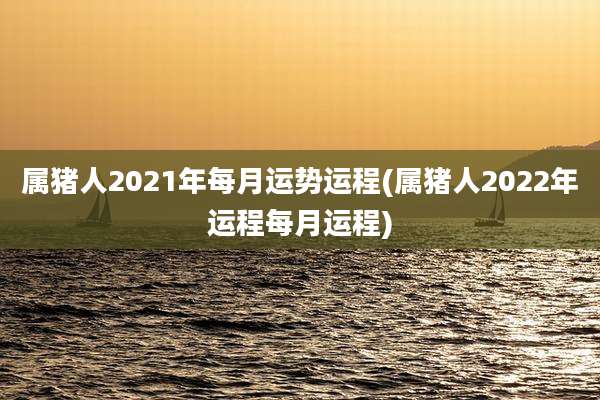 属猪人2021年每月运势运程(属猪人2022年运程每月运程)