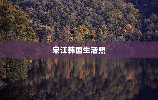 宋江韩国生活照