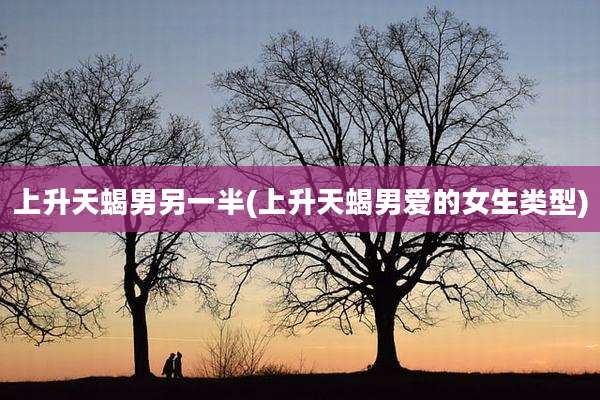 上升天蝎男另一半(上升天蝎男爱的女生类型)