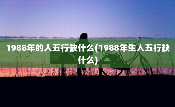 1988年的人五行缺什么(1988年生人五行缺什么)