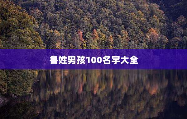 鲁姓男孩100名字大全