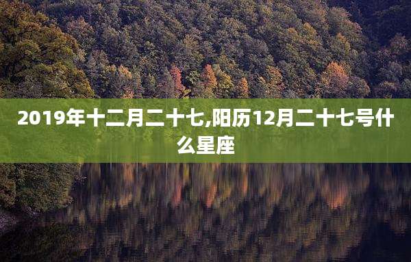 2019年十二月二十七,阳历12月二十七号什么星座