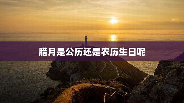 腊月是公历还是农历生日呢