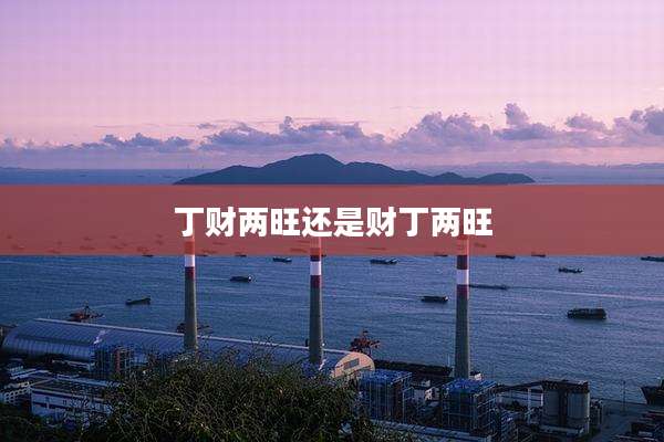 丁财两旺还是财丁两旺