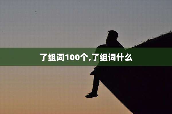 了组词100个,了组词什么