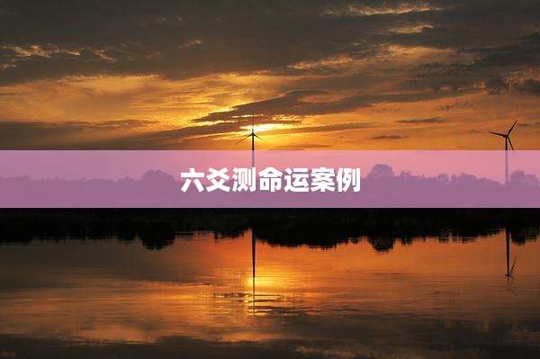 六爻测命运案例