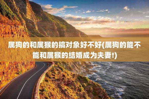 属狗的和属猴的搞对象好不好(属狗的能不能和属猴的结婚成为夫妻!)