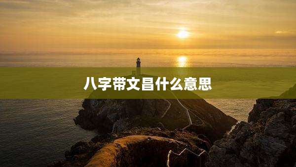 八字带文昌什么意思
