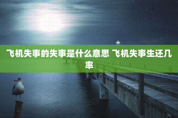飞机失事的失事是什么意思 飞机失事生还几率