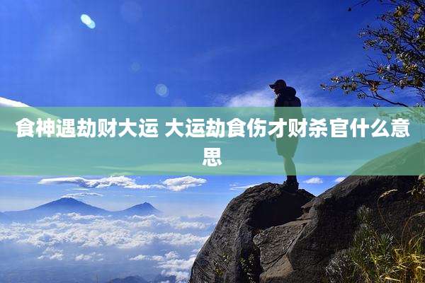 食神遇劫财大运 大运劫食伤才财杀官什么意思
