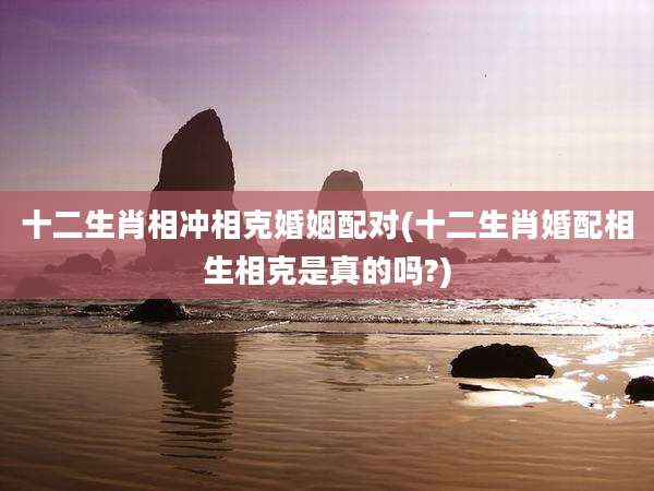 十二生肖相冲相克婚姻配对(十二生肖婚配相生相克是真的吗?)