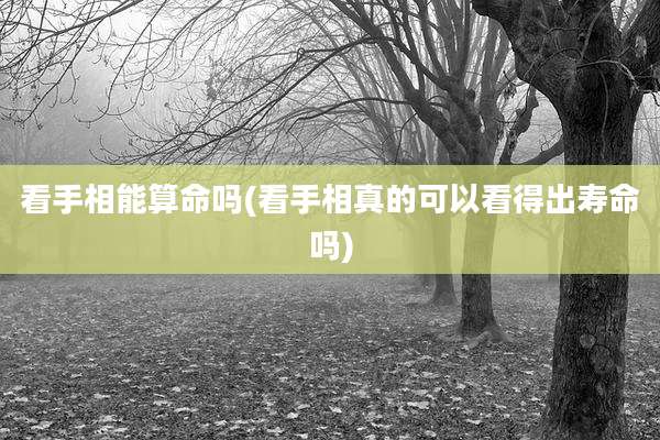 看手相能算命吗(看手相真的可以看得出寿命吗)