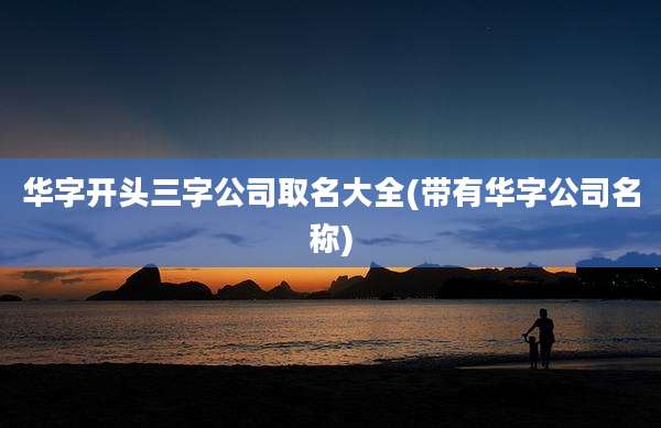 华字开头三字公司取名大全(带有华字公司名称)