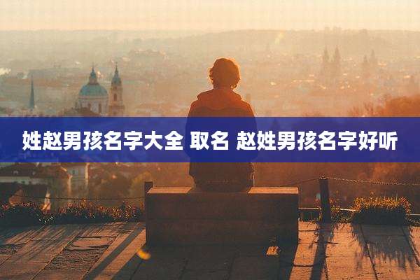姓赵男孩名字大全 取名 赵姓男孩名字好听