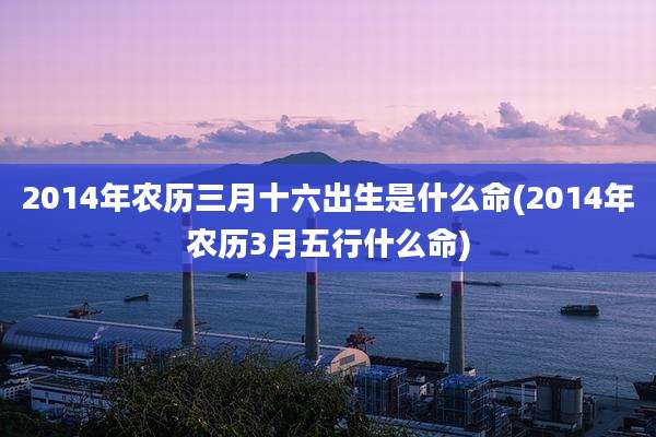 2014年农历三月十六出生是什么命(2014年农历3月五行什么命)