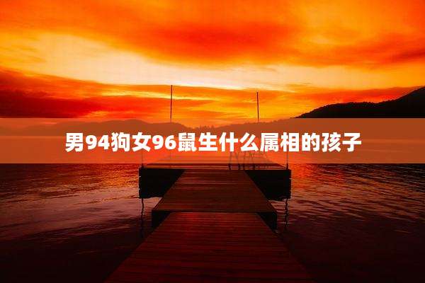 男94狗女96鼠生什么属相的孩子