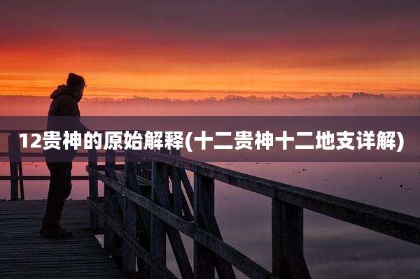 12贵神的原始解释(十二贵神十二地支详解)