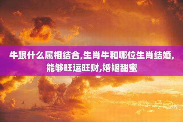 牛跟什么属相结合,生肖牛和哪位生肖结婚,能够旺运旺财,婚姻甜蜜