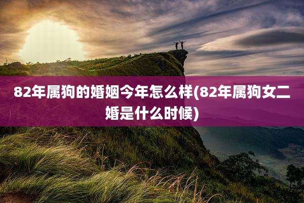 82年属狗的婚姻今年怎么样(82年属狗女二婚是什么时候)