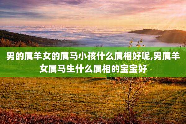 男的属羊女的属马小孩什么属相好呢,男属羊女属马生什么属相的宝宝好