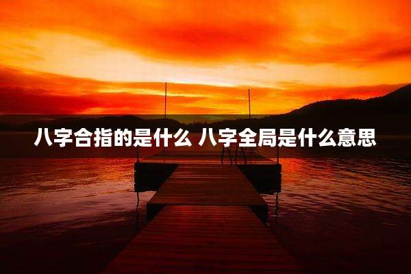 八字合指的是什么 八字全局是什么意思
