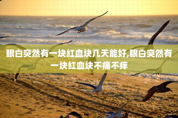 眼白突然有一块红血块几天能好,眼白突然有一块红血块不痛不痒