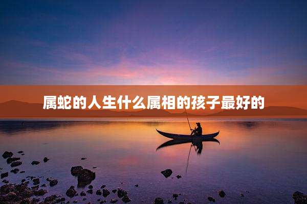 属蛇的人生什么属相的孩子最好的