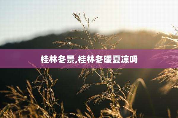 桂林冬景,桂林冬暖夏凉吗