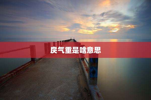 戾气重是啥意思